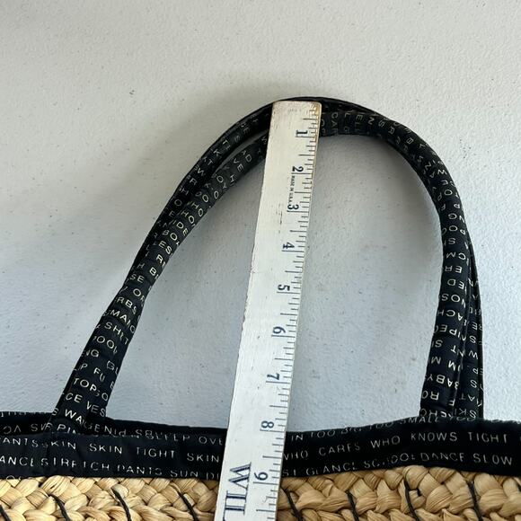 ROXY Straw Oversize Tote Bag With Double Handles Tie Closure - Picture 11 of 14